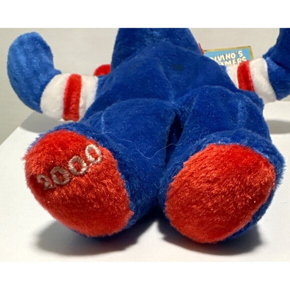 Salvinos Bammers Theo Fleury Bear 14 NHLPA Blue Red Plush Collectible 2000 - Picture 9 of 10